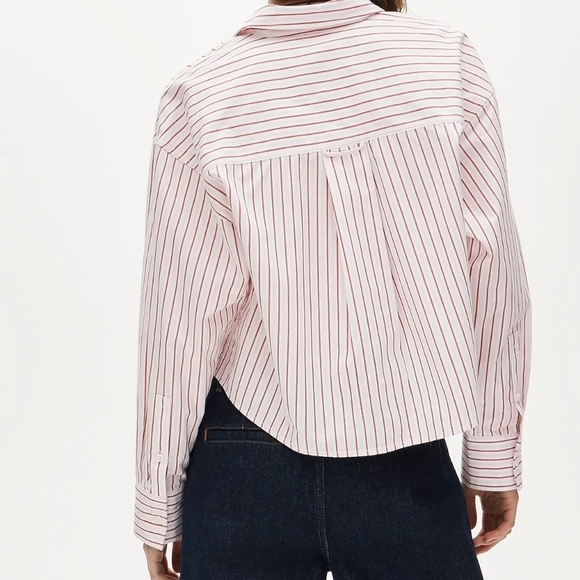 J. Crew Red and White Striped Shirt - Picture 2 of 8